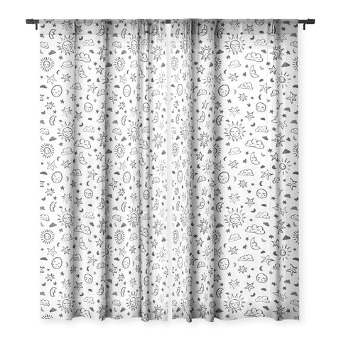 Susanne Kasielke Scandinavian kiddo cosmos II Sheer Window Curtain