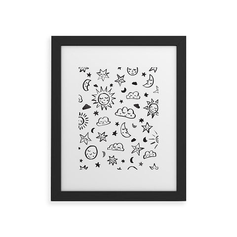 Susanne Kasielke Scandinavian kiddo cosmos II Framed Art Print