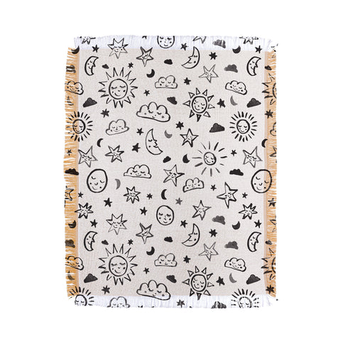 Susanne Kasielke Scandinavian kiddo cosmos II Throw Blanket