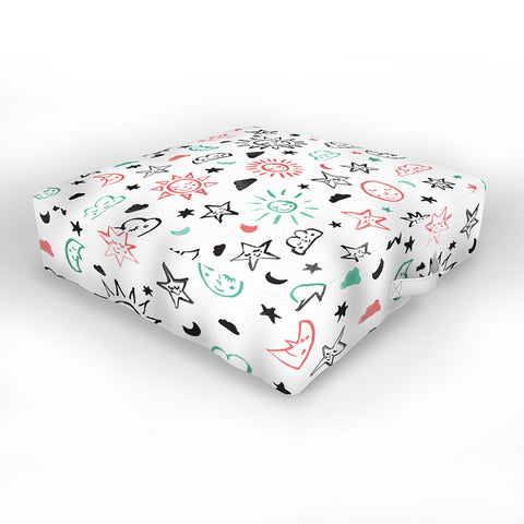 Susanne Kasielke Scandinavian kiddo cosmos Outdoor Floor Cushion