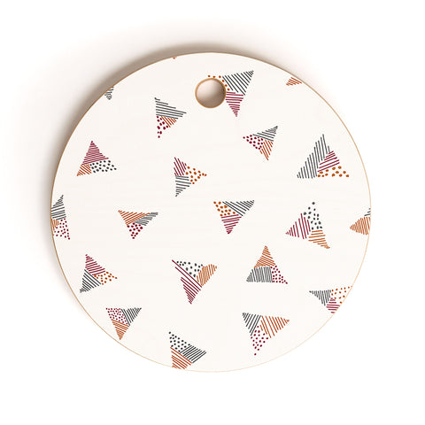 Susanne Kasielke Scandinavian Kiddo Triangles Cutting Board Round