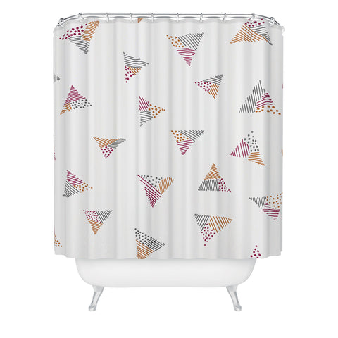 Susanne Kasielke Scandinavian Kiddo Triangles Shower Curtain