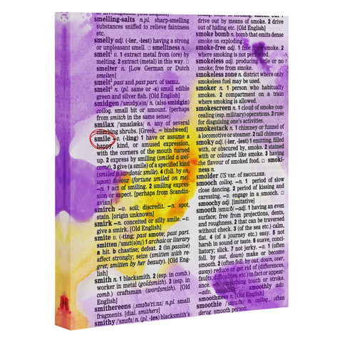 Susanne Kasielke Smile Dictionary Art Art Canvas