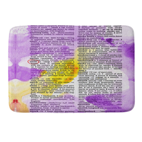 Susanne Kasielke Smile Dictionary Art Memory Foam Bath Mat