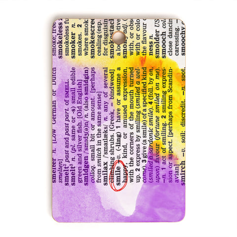Susanne Kasielke Smile Dictionary Art Cutting Board Rectangle