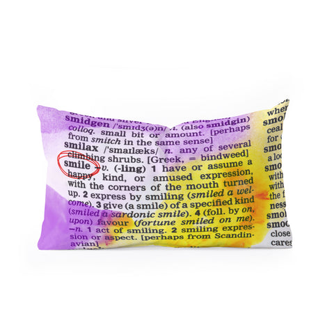 Susanne Kasielke Smile Dictionary Art Oblong Throw Pillow