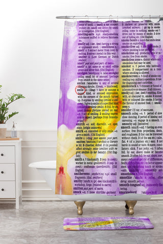 Susanne Kasielke Smile Dictionary Art Shower Curtain And Mat