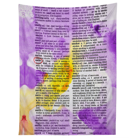 Susanne Kasielke Smile Dictionary Art Tapestry