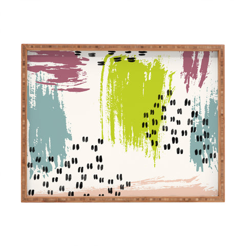 Susanne Kasielke Soft Geometric Marks Rectangular Tray