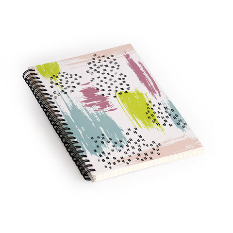 Susanne Kasielke Soft Geometric Marks Spiral Notebook