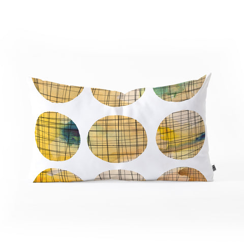 Susanne Kasielke Squared Circle Oblong Throw Pillow
