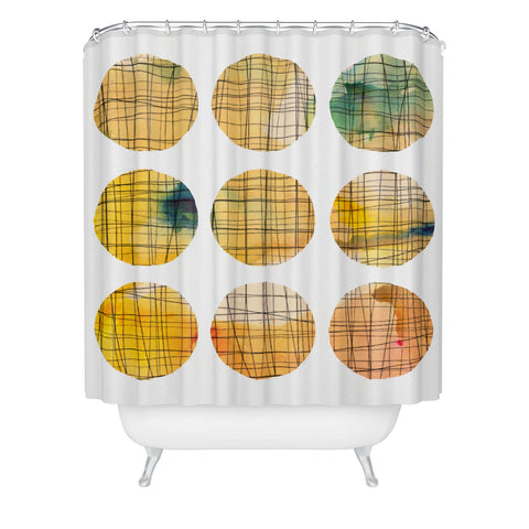 Susanne Kasielke Squared Circle Shower Curtain