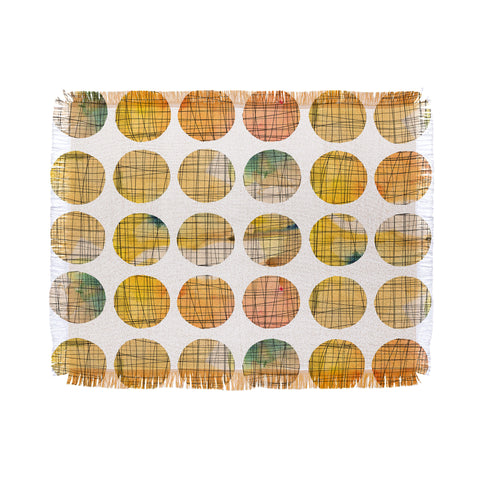 Susanne Kasielke Squared Circle Throw Blanket