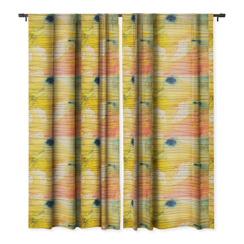 Susanne Kasielke Stripy Collage Blackout Window Curtain
