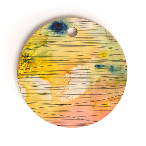 Susanne Kasielke Stripy Collage Cutting Board Round