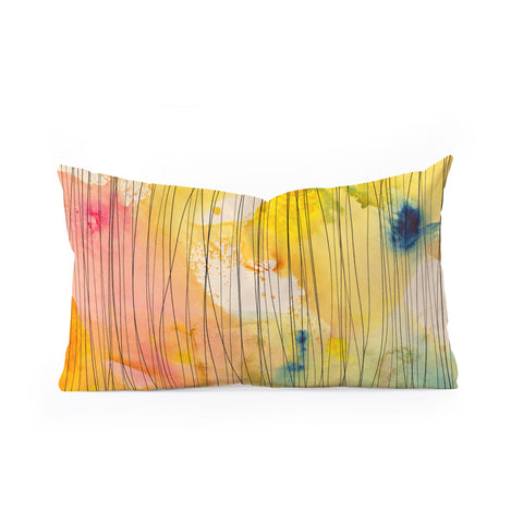 Susanne Kasielke Stripy Collage Oblong Throw Pillow