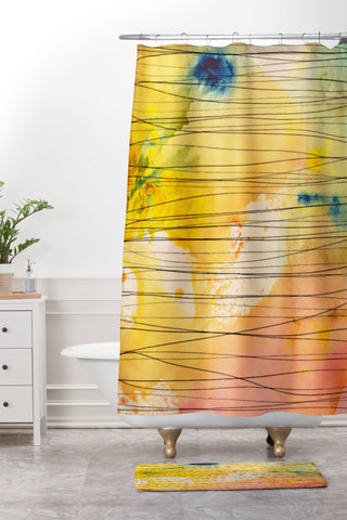 Susanne Kasielke Stripy Collage Shower Curtain And Mat