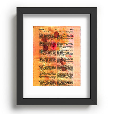 Susanne Kasielke Sweetheart Dictionary Art Recessed Framing Rectangle