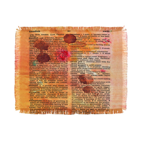 Susanne Kasielke Sweetheart Dictionary Art Throw Blanket
