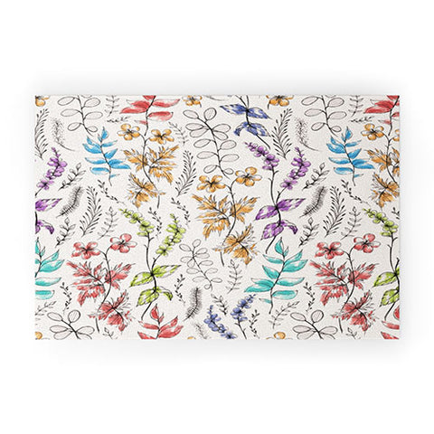 Susanne Kasielke Vintage Flower Garden Welcome Mat