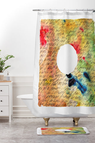 Susanne Kasielke Vintage Note Shower Curtain And Mat