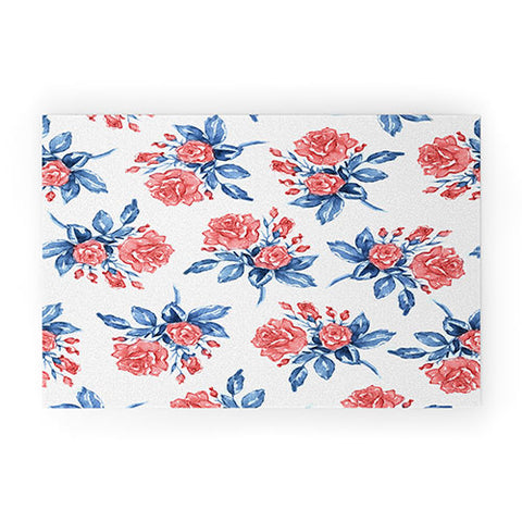 Susanne Kasielke Vintage Rose Welcome Mat