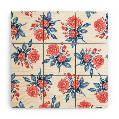 Susanne Kasielke Vintage Rose Wood Wall Mural