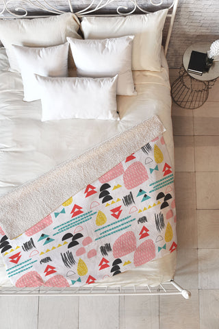 Tammie Bennett champagne bubbles Fleece Throw Blanket