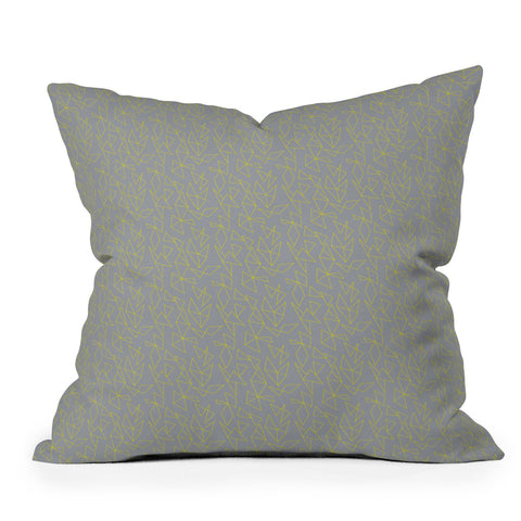 Tammie Bennett Concrete Flowers Throw Pillow