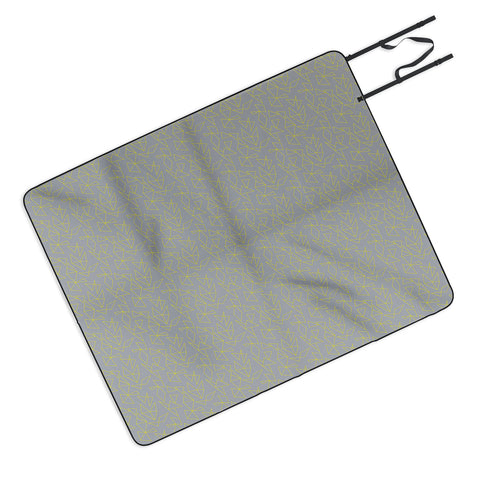 Tammie Bennett Concrete Flowers Picnic Blanket