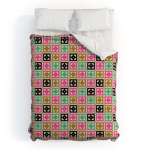 Tammie Bennett Gridsquares Duvet Cover