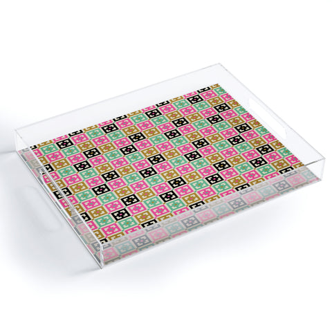 Tammie Bennett Gridsquares Acrylic Tray