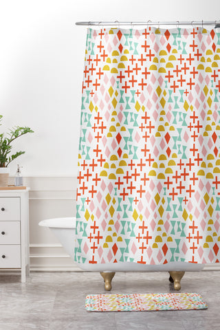 Tammie Bennett plus swimming Shower Curtain And Mat