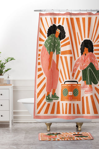 Tasiania Dance babe Shower Curtain And Mat