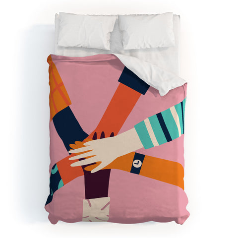 Tasiania Holding hands circle Duvet Cover