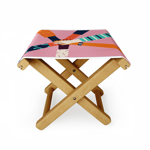 Tasiania Holding hands circle Folding Stool