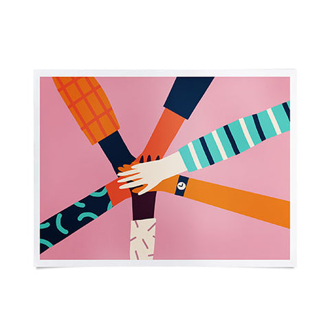 Tasiania Holding hands circle Poster