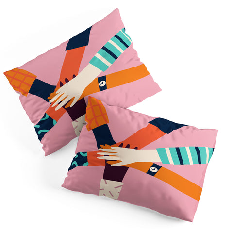 Tasiania Holding hands circle Pillow Shams