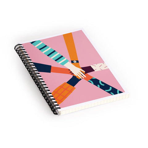 Tasiania Holding hands circle Spiral Notebook
