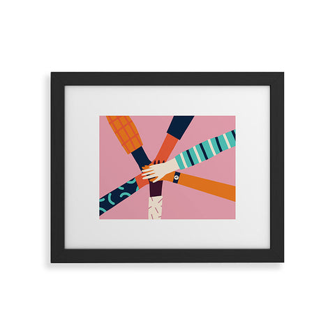 Tasiania Holding hands circle Framed Art Print