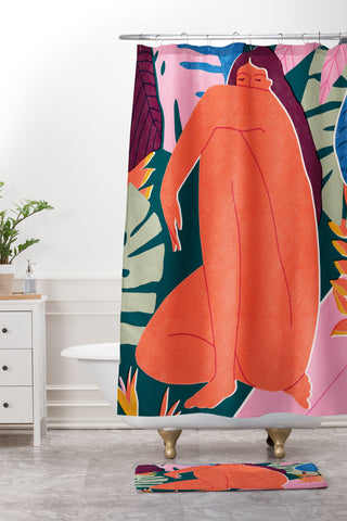 Tasiania Island noon Shower Curtain And Mat