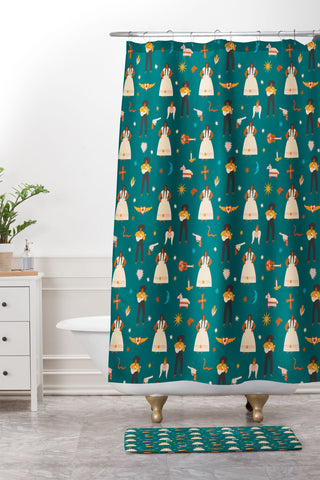 Tasiania La vida buena Shower Curtain And Mat