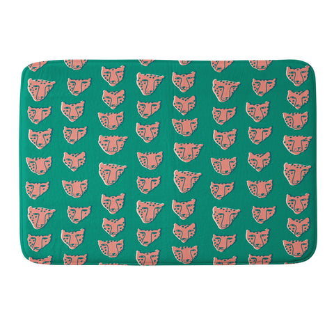 Tasiania Pink pantehrs Memory Foam Bath Mat