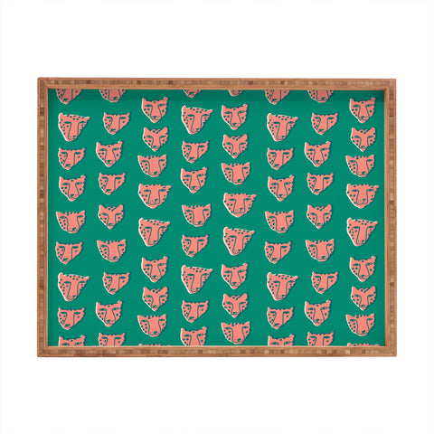 Tasiania Pink pantehrs Rectangular Tray