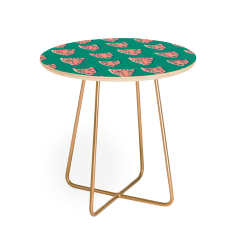 Tasiania Pink pantehrs Round Side Table
