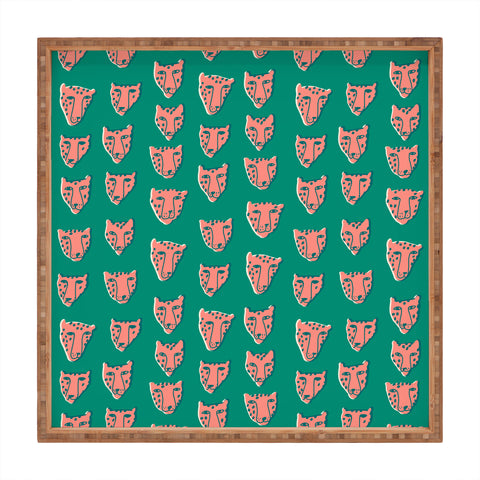 Tasiania Pink pantehrs Square Tray