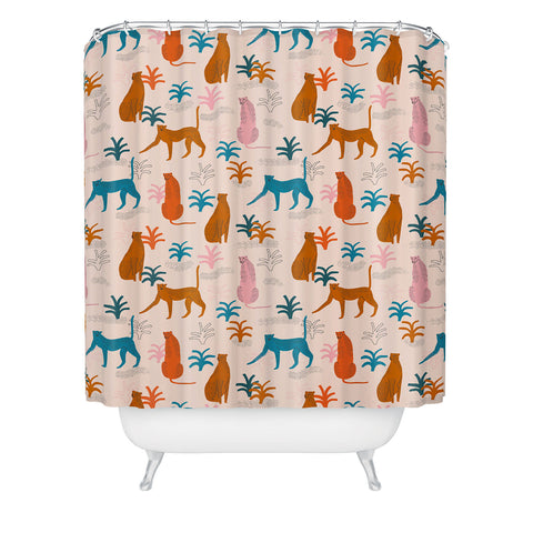 Tasiania Rainbow cheetahs Shower Curtain