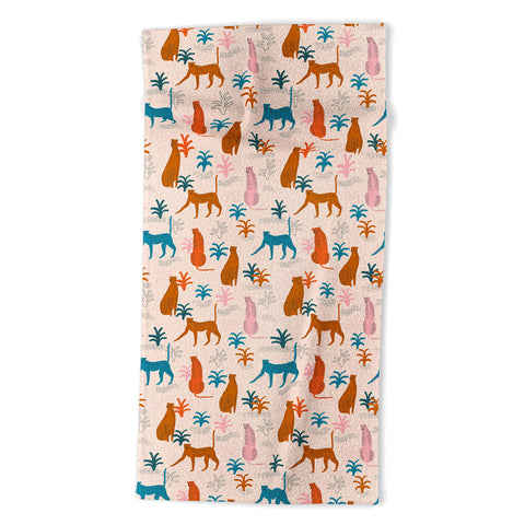 Tasiania Rainbow cheetahs Beach Towel