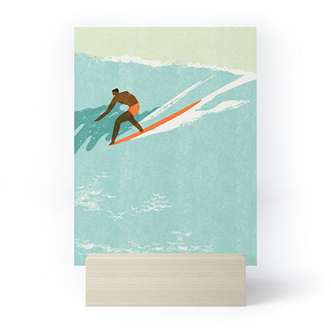 Tasiania Riding giants Mini Art Print