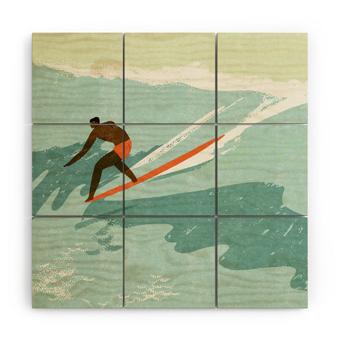 Tasiania Riding giants Wood Wall Mural